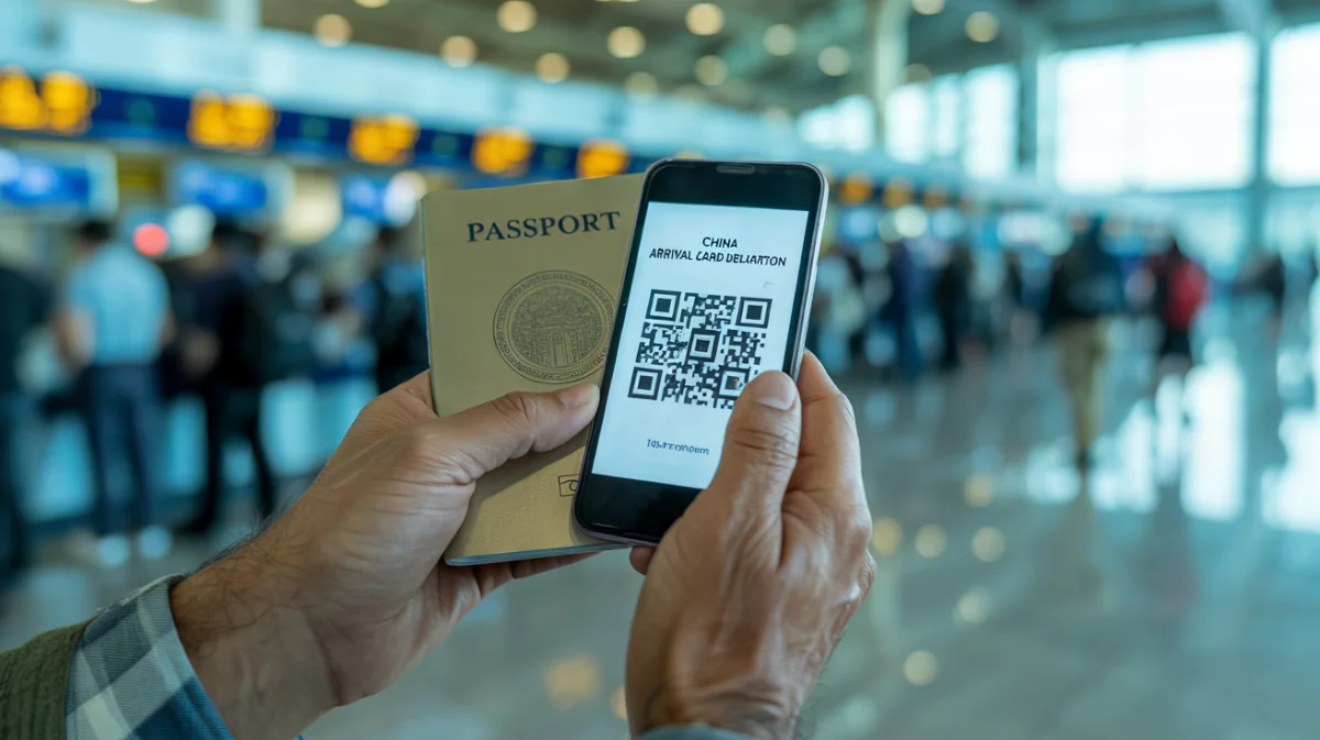 Showing Your China Arrival Card QR Code